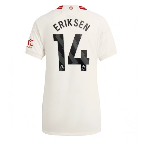 Dres Manchester United Christian Eriksen #14 Rezervni za Žensko 2023-24 Kratak Rukav